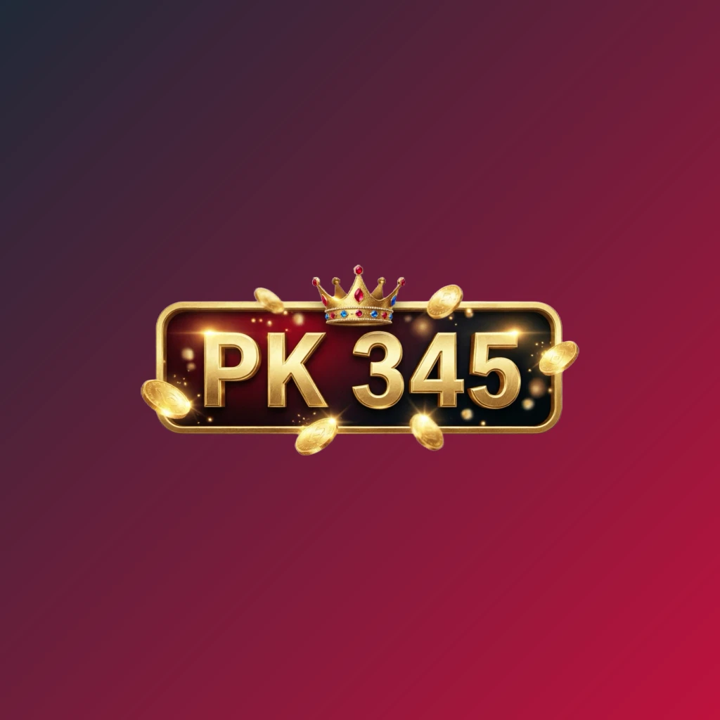 PK 345 casino-style logo featuring golden letters with a crown element and sparkling coins, set in a luxury gaming atmosphere on a transparent background, designed as a wide horizontal rectangular wordmark for website header PK 345 casino-style logo featuring golden letters with a crown element and sparkling coins, set in a luxury gaming atmosphere on a transparent background, designed as a wide horizontal rectangular wordmark for website header